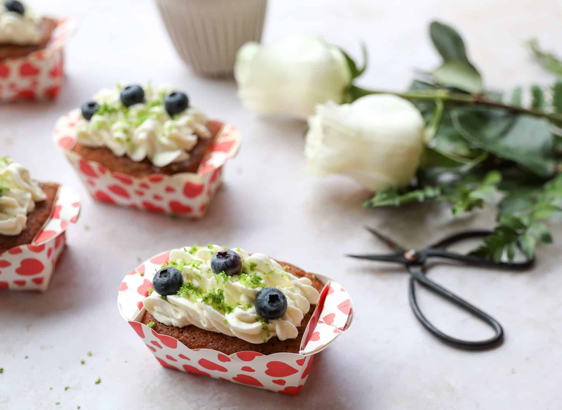 mini plumcakes arándanos lima